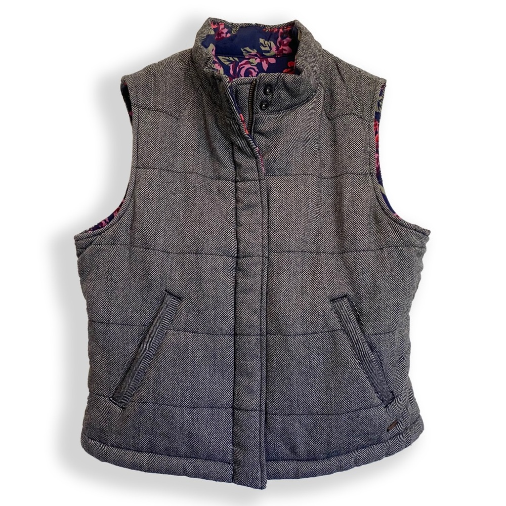 Levi’s Women’s Vest Jacket Snap Buttons Size Small S Gorgeous Floral Lining NWT